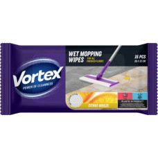 Серветки для прибирання Vortex Citrus Breeze вологі для підлоги 15 шт